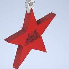 star key chain Kunst angemeldet Ohrringe Stern Schlüssel-ring Schlüssel 3d print model - Mito3D