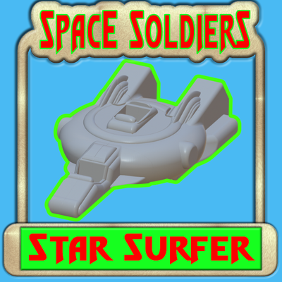 star surfer raumschiff zahlen inbegriffen kunst sci fi aliens tomlands starroid raiders platz kämpfer kenner spielmobil retro schurken soldaten 3d print model - Mito3D