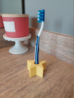 estrella cepillo dientes soporte baño decoración primavera decoraciones 3d print model - Mito3D