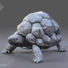 star tortoise art statue figure toy kit miniature 3dprint sculpture stl scifi sea turtle 3d print model - Mito3D