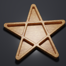 star tray - cnc files wood 3d print model - Mito3D