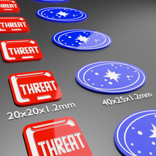 estrella emigrar aventuras impulso amenaza Star Trek sta rpg miniaturas conjunto tokens amea marcadores 3d print model - Mito3D