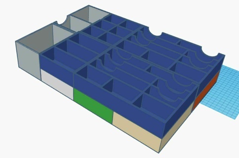 étoile randonnée ascendant boîte insérer jeu plateau inserts 3d impression 3d print model - Mito3D