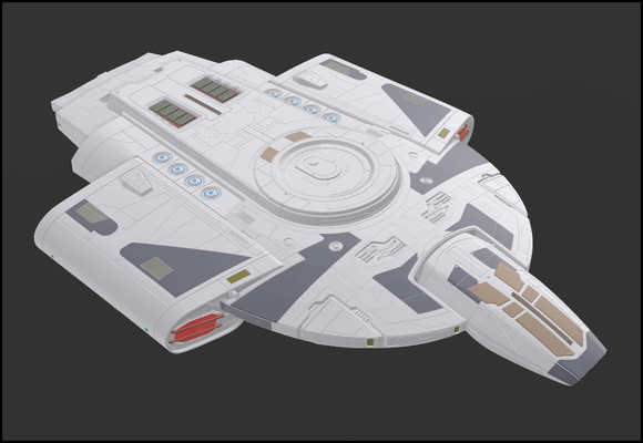 star yürüyüş meydan okuyan sınıf yıldız gemisi oyun savaşları model uzay sci fi ds9 derin girişim oyuncak 3d print model - Mito3D