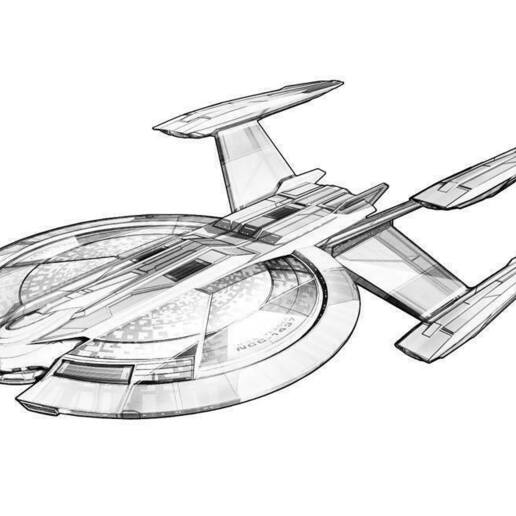 star trek discovery uss buran yeager vehicles 3D print model - Mito3D
