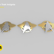 star trek insignia - 3d print model various uniforms toys steel starship starfleet rank personnel metal identifying equipment emblems cosplay badges accessories 3d print model - Mito3D