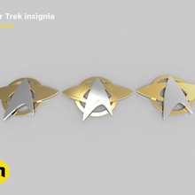 star trek ınsignia - 3d yazıcı modeli çeşitli üniformalar oyuncaklar çelik starship yıldız filosu rütbe personel metal tanımlama ekipman amblemleri cosplay rozetleri aksesuarlar 3d print model - Mito3D