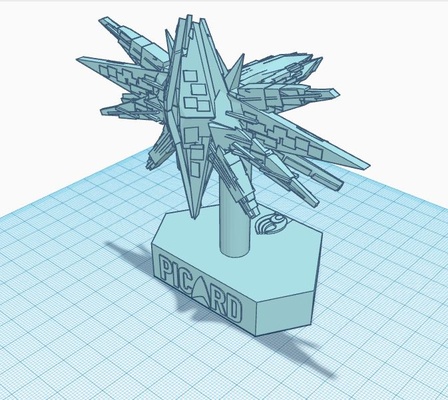 estrela caminhada picard borg singularidade navio estação 2 júri 3d print model - Mito3D