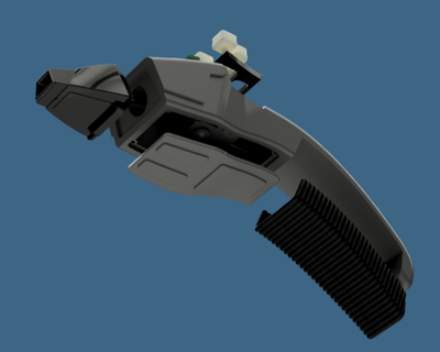 étoile randonnée type 2 phaseur creusé électronique pistolet sci 3d print model - Mito3D