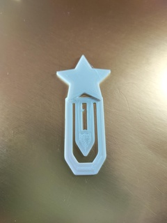 étoile trombone étoiles papier agrafe marque signet 3d impression bricoloup 3d print model - Mito3D