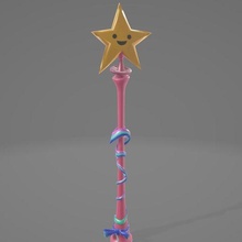 star wand fortnite piccone stella pronto da stampare art pick action figure gaming file blender 3d print model - Mito3D