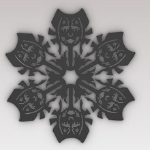 stella guerre anno decorazioni stl figure fiocchi neve 3d print model - Mito3D