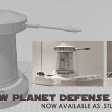 star wars - df-9 laser turret starwars hoth 3d print model - Mito3D
