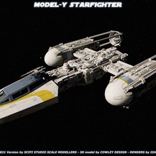 étoile guerres or chef wing étoiles jedi starfighter 3d print model - Mito3D