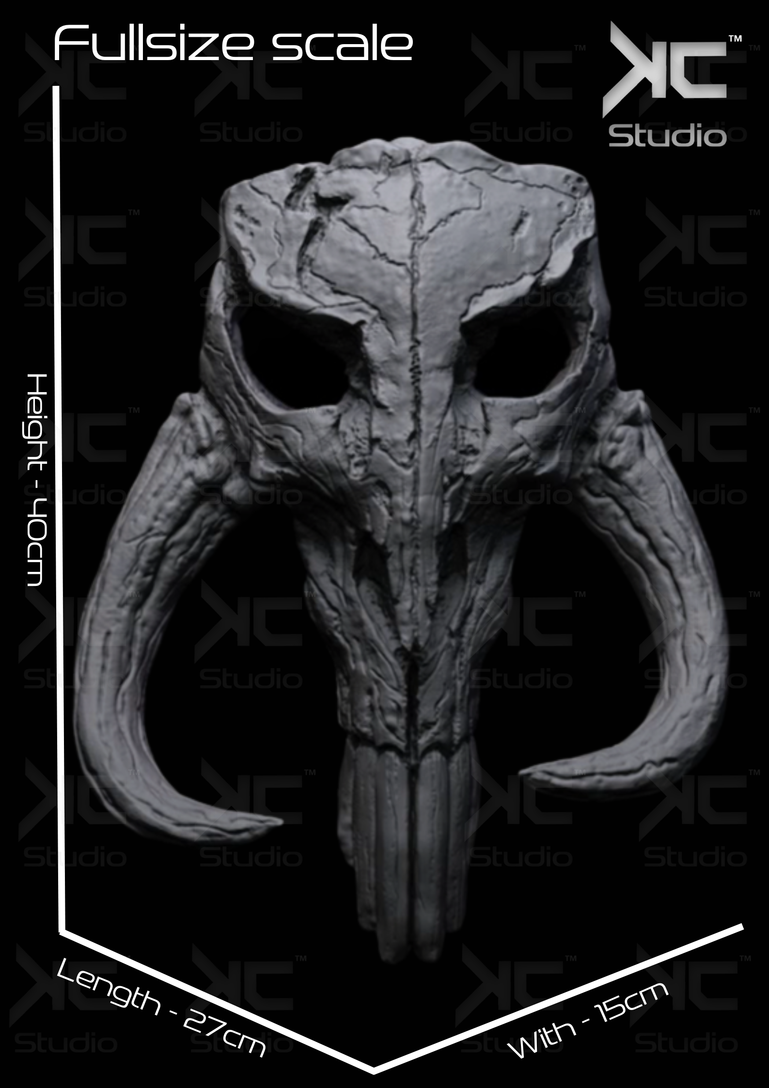 star wars - mythosaur skull 3d print model Game kylo ren darth vader rey skywalker clone stormtrooper collectibles statue mandalorian 3D print model - Mito3D