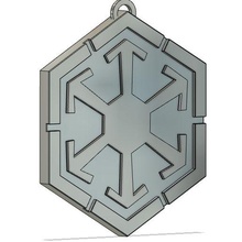 star wars - sith medallion game darkside force medal 3d print model - Mito3D