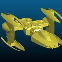 estrella guerras vy wing feo buitre droide híbrido remezclar juego guerra Galaxias ywing ala juguete accesorios 3d print model - Mito3D