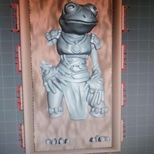 star wars - wild lady frog carbonite 3d print model - Mito3D