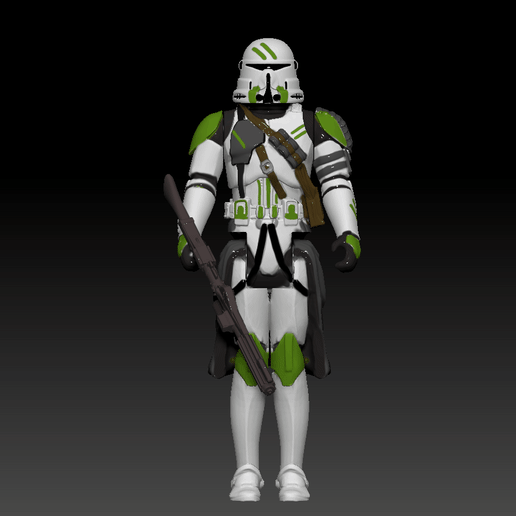 star wars stl clone obj airbone trooper 3d kenner style action figure art starwars toy airborn 3D print model - Mito3D
