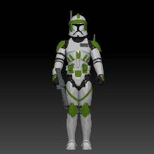 stella guerre stl clone obj comandante cody 3d kenner stile azione figura arte Guerre stellari soldato giocattolo 3d print model - Mito3D