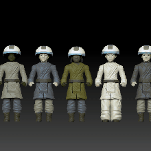 star savaşlar stl obi bitik Kenobi obj Jedi çocuklar 3d Kenner stil aksiyon şekil 3d print model - Mito3D