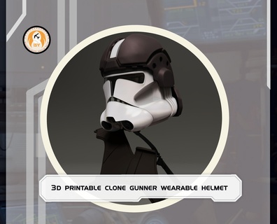 star wars 3d printable wearable clone phase 2 gunner helmet cosplay costume 3d print model - Mito3D