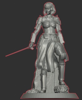 star wars ahsoka shin hati statue figure star wars statue toy model  3d print model - Mito3D