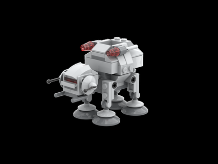 star wars at-at microfighter 75075 minifigure empire micro fighter han solo bricks 2015 model game render ground 3d print model - Mito3D