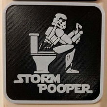 star wars bathroom humor sign starwars stormtrooper storm trooper toilet signs_logos 3d print model - Mito3D