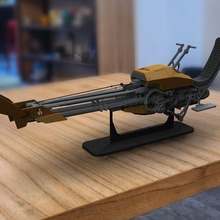 Estrela guerras livro boba fett speeder bicicleta 3d print model - Mito3D