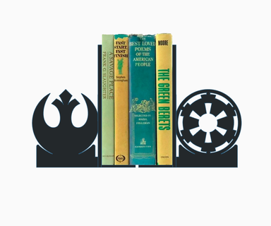 star wars book holder bookend Home bookholder books bookends support 3d print model - Mito3D