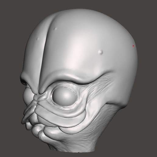 star wars cantina alien head sculpt 3D print model - Mito3D