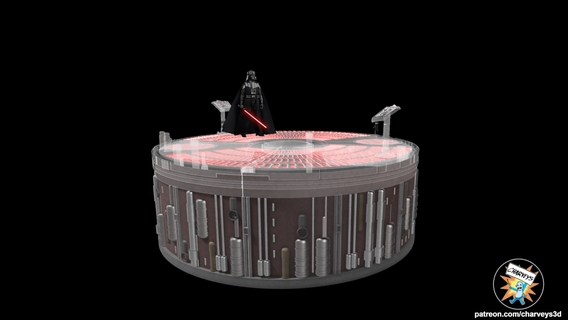 star wars carbon freezing chamber base cover 375 6 figures starwars empire strikes princess leia diorama toy display vintage collection toys luke skywalker han solo hasbro kenner bespin cloud city black series vintage collection  3d print model - Mito3D
