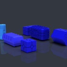 Estrela guerras carga pacote gadget arte brinquedo plantar natureza scifi deco caixa 3d print model - Mito3D