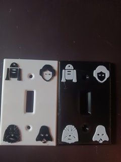 star wars characters light switch cover Home lightswitch cover star wars household supplies home supplies  3d print model - Mito3D