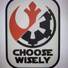 star wars choose wisely sign wall hanging home decor 3d print model - Mito3D