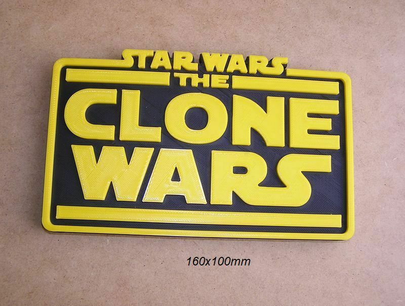 Estrela guerras clones poster placa logotipo animação filme 3D print model - Mito3D