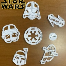 Estrela guerras biscoito cortadores Sombrio darth Vader Bobba fett 3d print model - Mito3D
