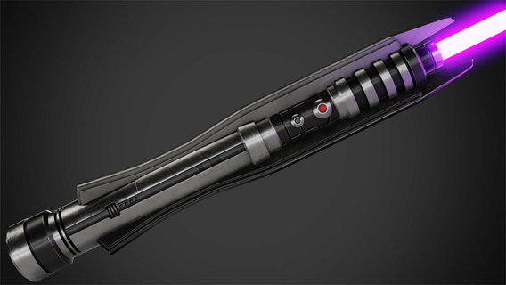étoile guerres dark revan violet sabre laser cosplay imprimable armure épée arme scifi sci électronique jedi sith art scans répliques 3d print model - Mito3D