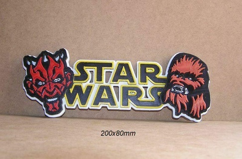 stella guerre darth vader chewbacca manifesto cartello logo Guerre stellari Principessa leia Luke Skywalker obi wan kenobi 3peo r2d2 3d print model - Mito3D