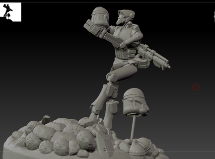 stella guerre generale calani alto poli modello droide separatista 3d print model - Mito3D