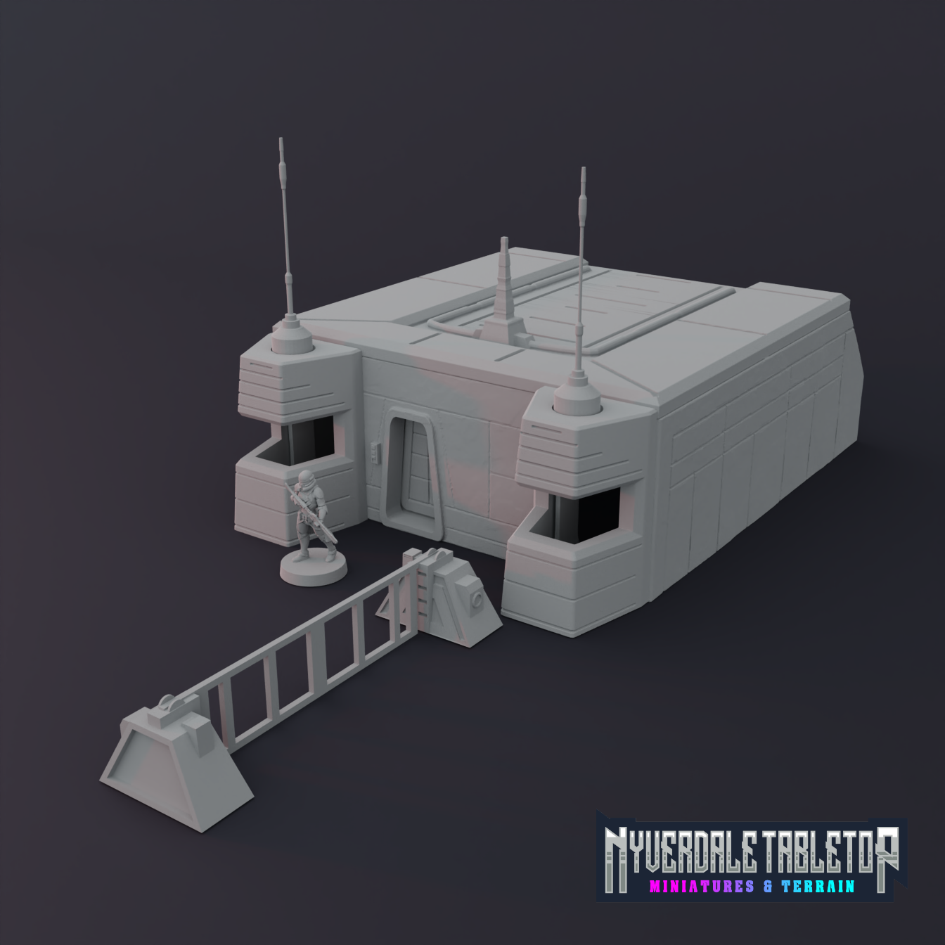 Estrela guerras imperial posto avançado corelia terreno han só bunker stl legião 3D print model - Mito3D