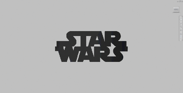 star savaşlar Jedi çevirmek Metin Darth Vader film sinema Luke gökyüzü gezgini George Lucas güç karanlık kötü adam Kuvvet 3d print model - Mito3D