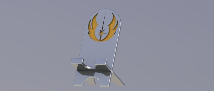 Estrela guerras Jedi ordem suporte Móvel galáxia rebelde esudo logotipo nerd chaves aliança Império Sombrio Fénix rebeldes boba pés mandaloriano 3d print model - Mito3D