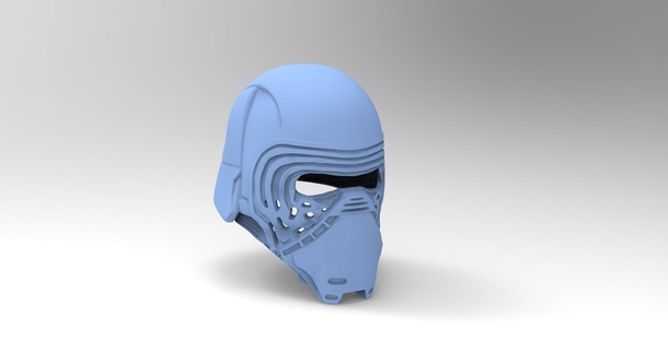 star wars kylo ren helmet 3dprint printing art toy games 3d print model - Mito3D