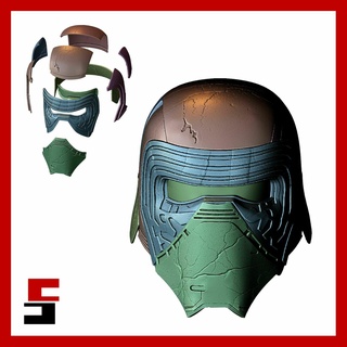 Estrela guerras Kylo ren capacete cosplay sw limpar limpo stl 3d modelo impressão Guerra Estrelas guerra estelar 3d print model - Mito3D