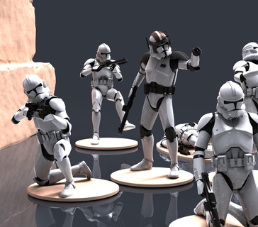 star wars legion commander cody art toy figure scifi deco clone trooper soldier 3d print model - Mito3D