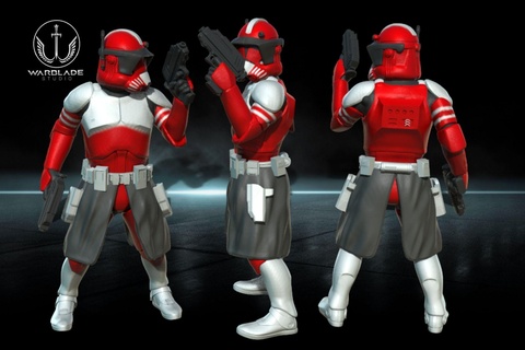 star wars legion commander fox presupported included miniature anakin darth vader stormtrooper droid clone rebels obi wan mandalorian fett 3d print model - Mito3D