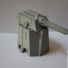 star wars legion ölçekli lazer taret oyun starwars masa üstü dağılım arazi wargame 32mm 1 46 48 bountyhunterxx5 turbo Kulesi savunma kule 3d print model - Mito3D