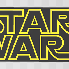star wars logo 3d print model - Mito3D